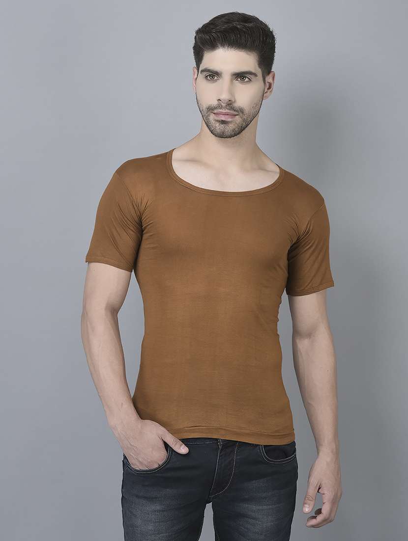 men pack of 9 solid half sleeve vest - 21579078 -  Standard Image - 2