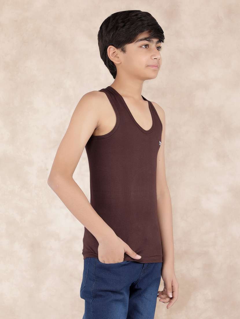 boys solid sleeveless vest combo - 21579139 -  Standard Image - 2