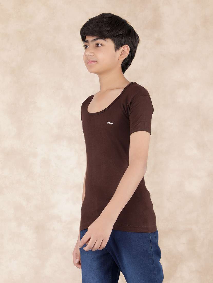 boys solid short sleeve vest combo - 21579148 - Standard Image - 2