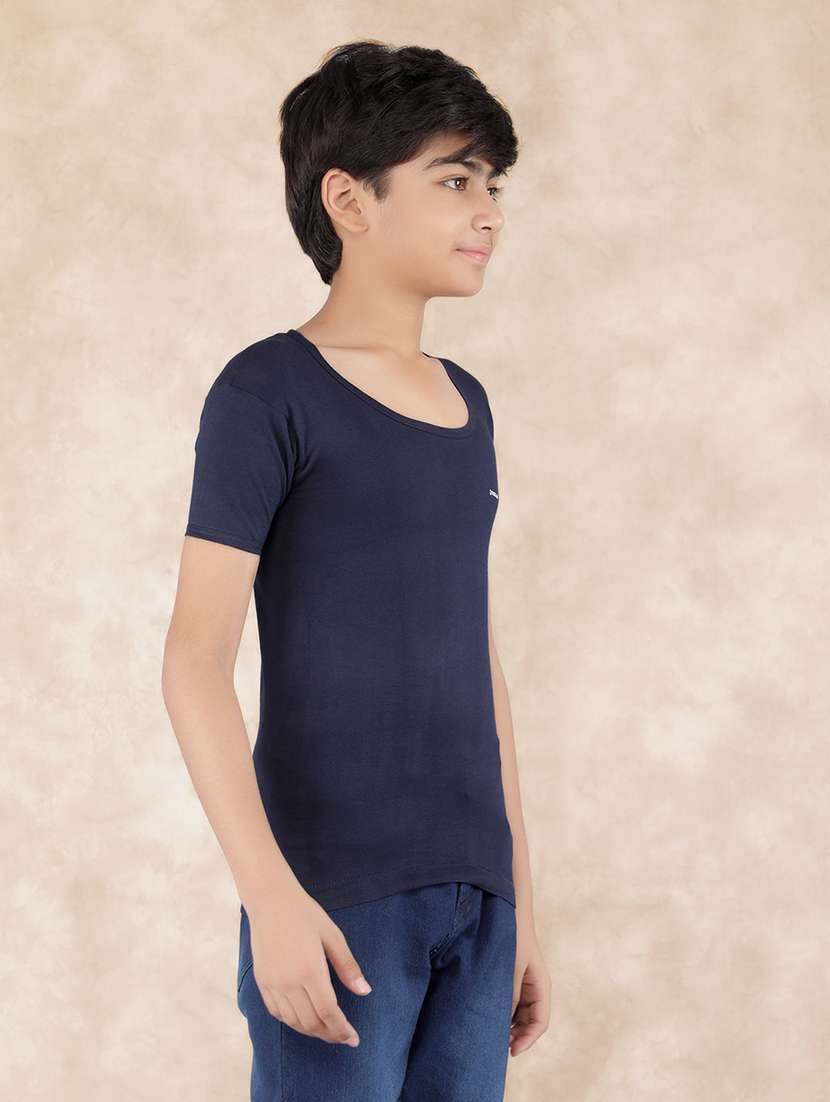boys solid short sleeve vest combo - 21579160 -  Standard Image - 2