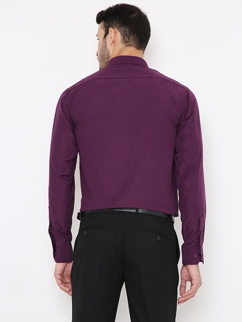 men solid collared regular fit formal shirt - 21579512 - Standard Image - 2
