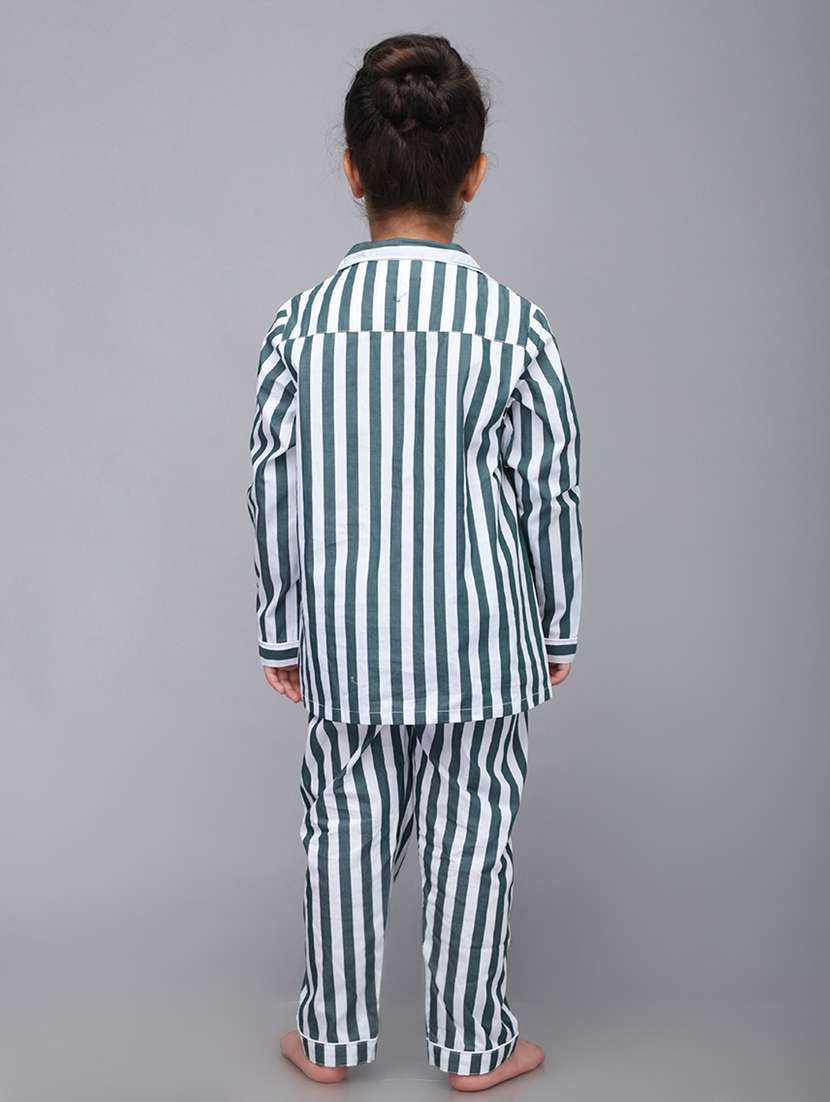 girl stripes nightwear pyjama set - 21579555 -  Standard Image - 2