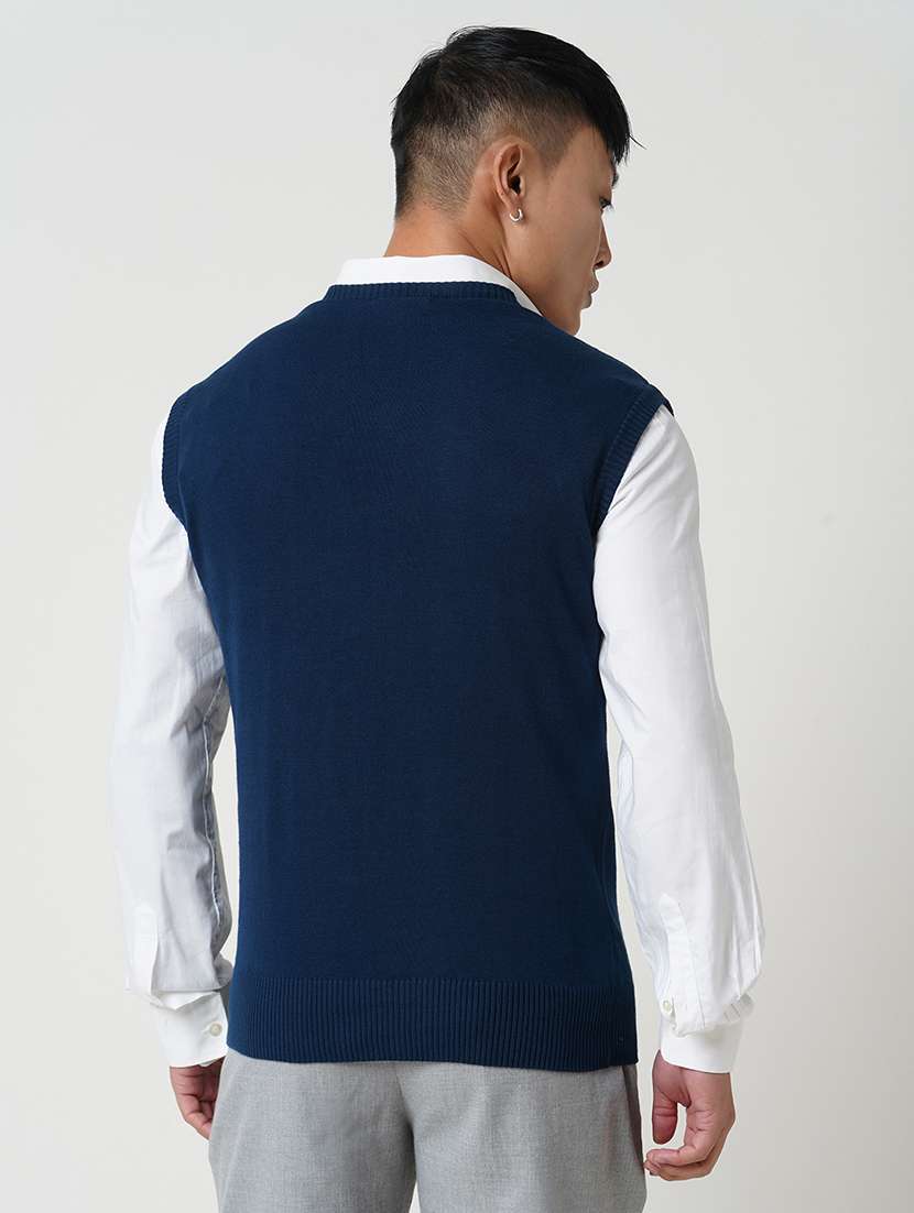 men v neck solid sleeveless pullover - 21579797 -  Standard Image - 2