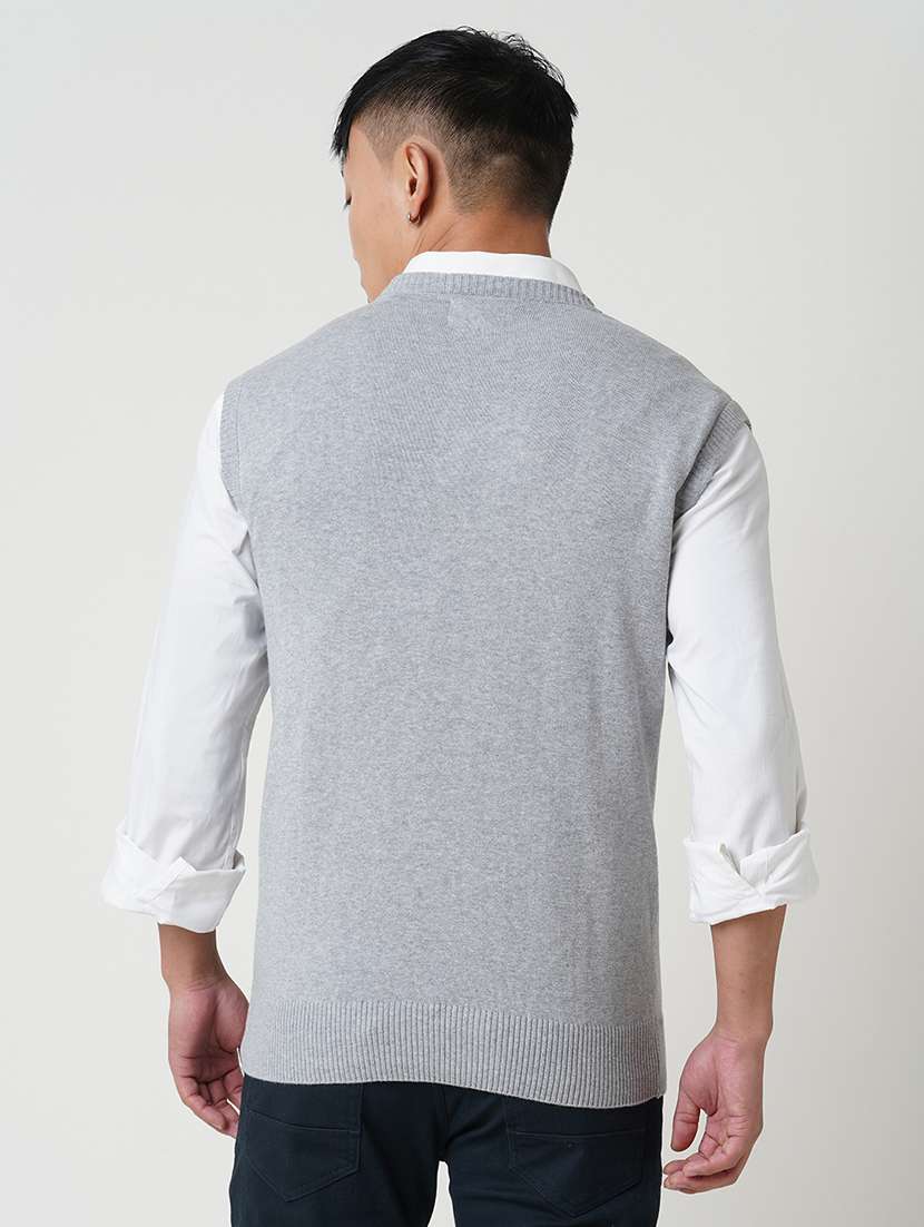 men v neck solid sleeveless pullover - 21579798 -  Standard Image - 2
