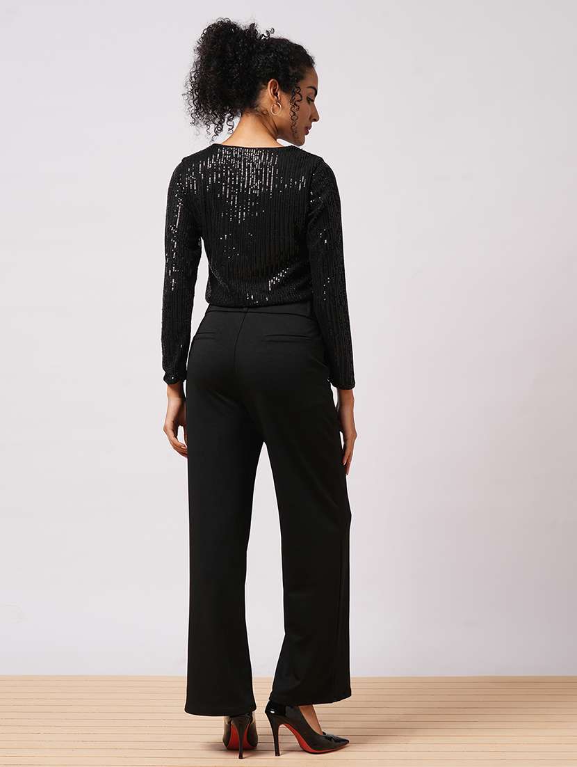 globus women black embellished tie-up neck long-sleeves cropped party shrug - 21579869 - Standard Image - 2