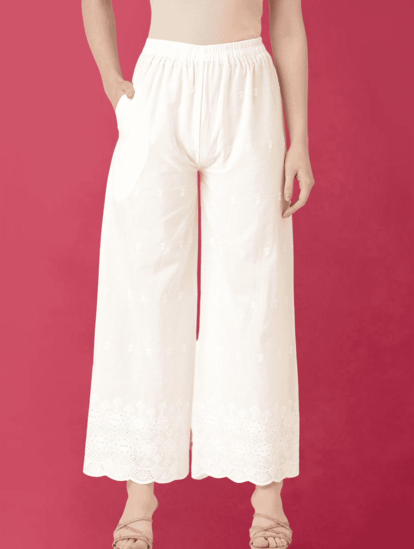 women self design flared palazzo - 21579985 - Zoom Image - 0