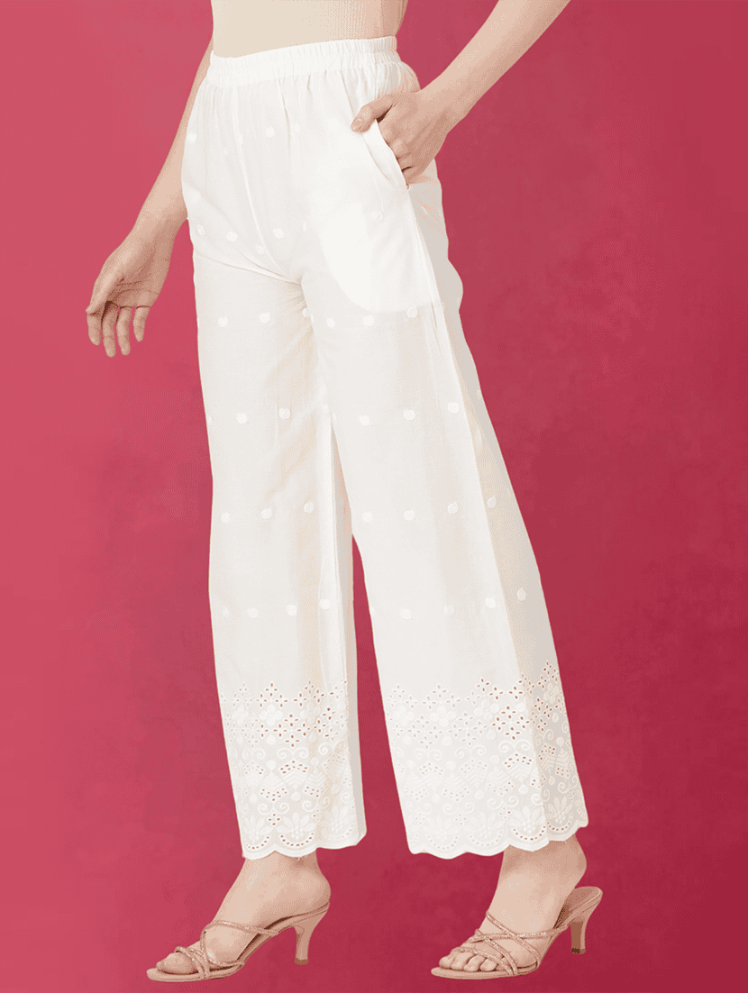 women self design flared palazzo - 21579990 - Zoom Image - 0