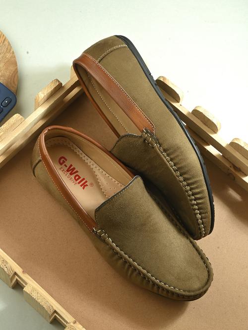 men green slip on loafer - 21580013 -  Standard Image - 0