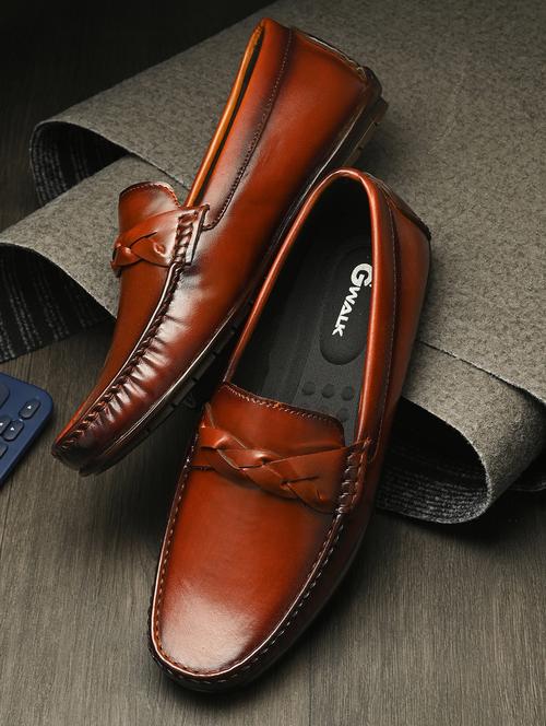 men maroon slip on loafer - 21580022 - Standard Image - 0