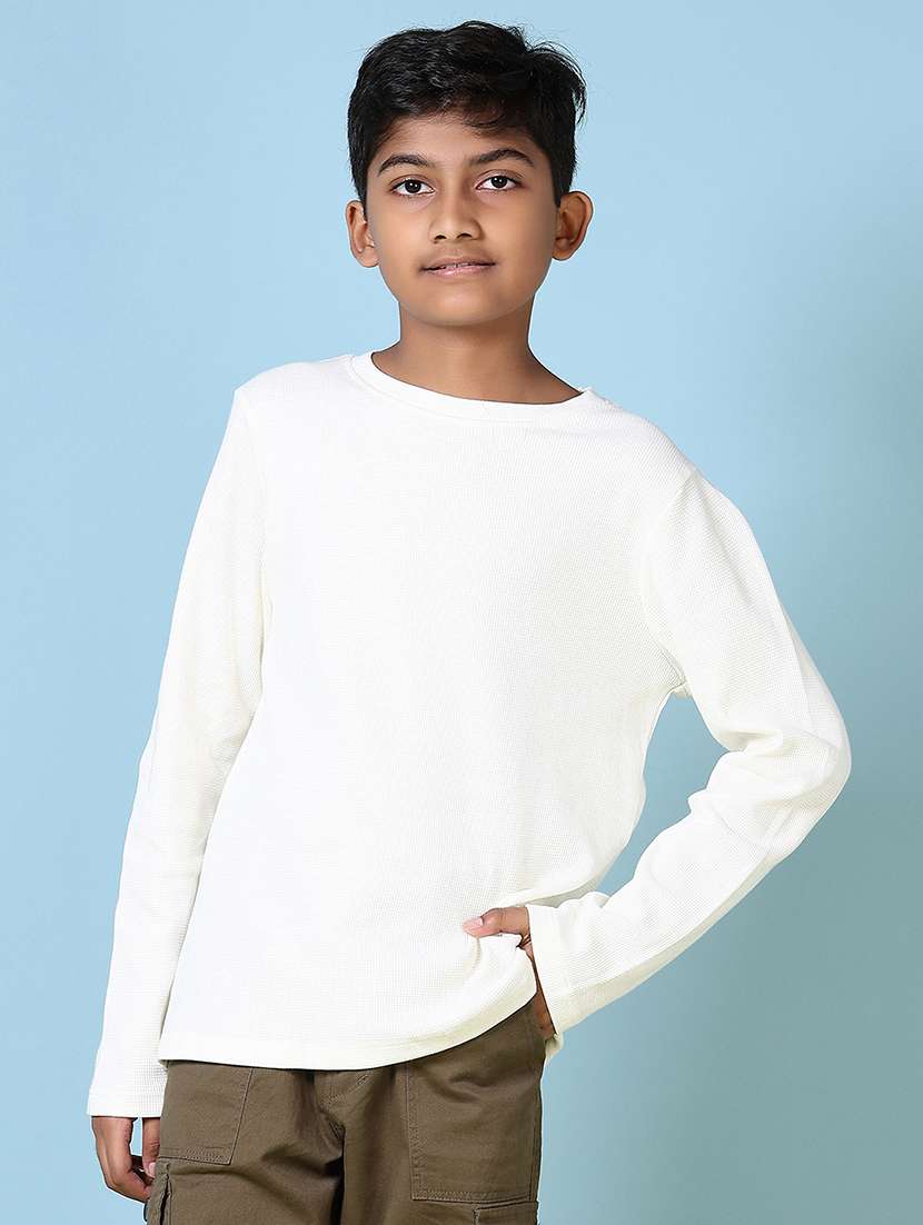 boys long sleeves plain t-shirt