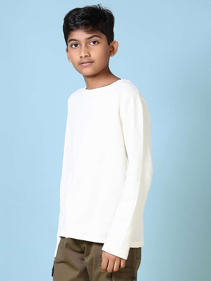 boys long sleeves plain t-shirt - 21580128 -  Standard Image - 2