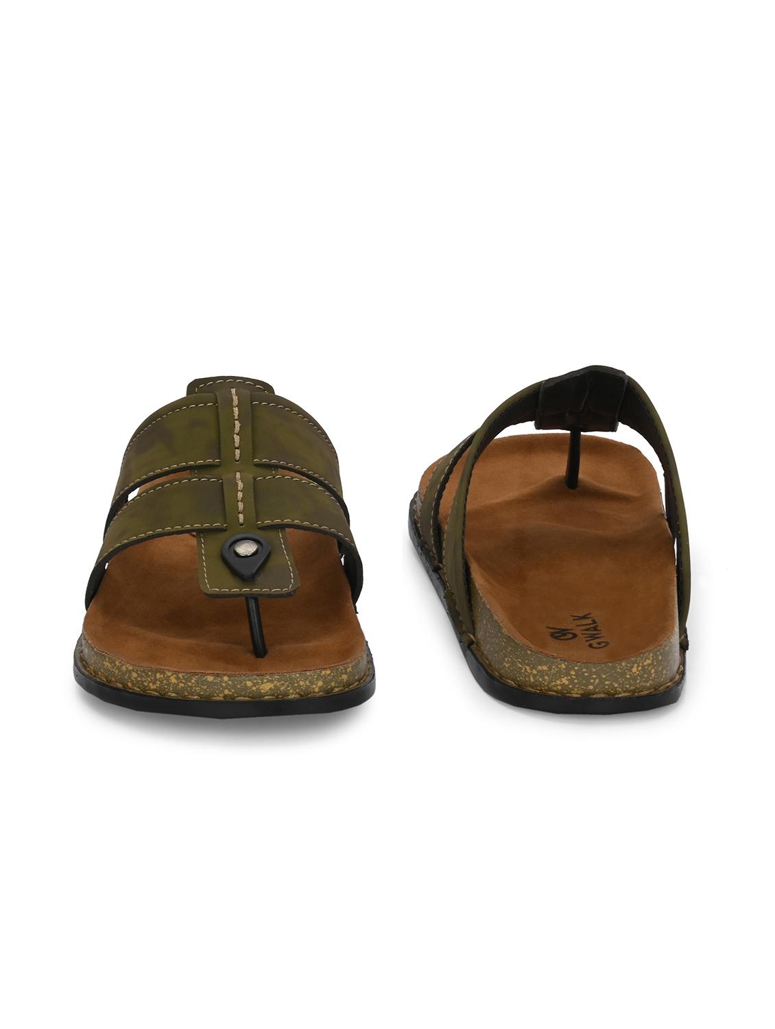 men solid slip on sandal - 21580787 - Standard Image - 2