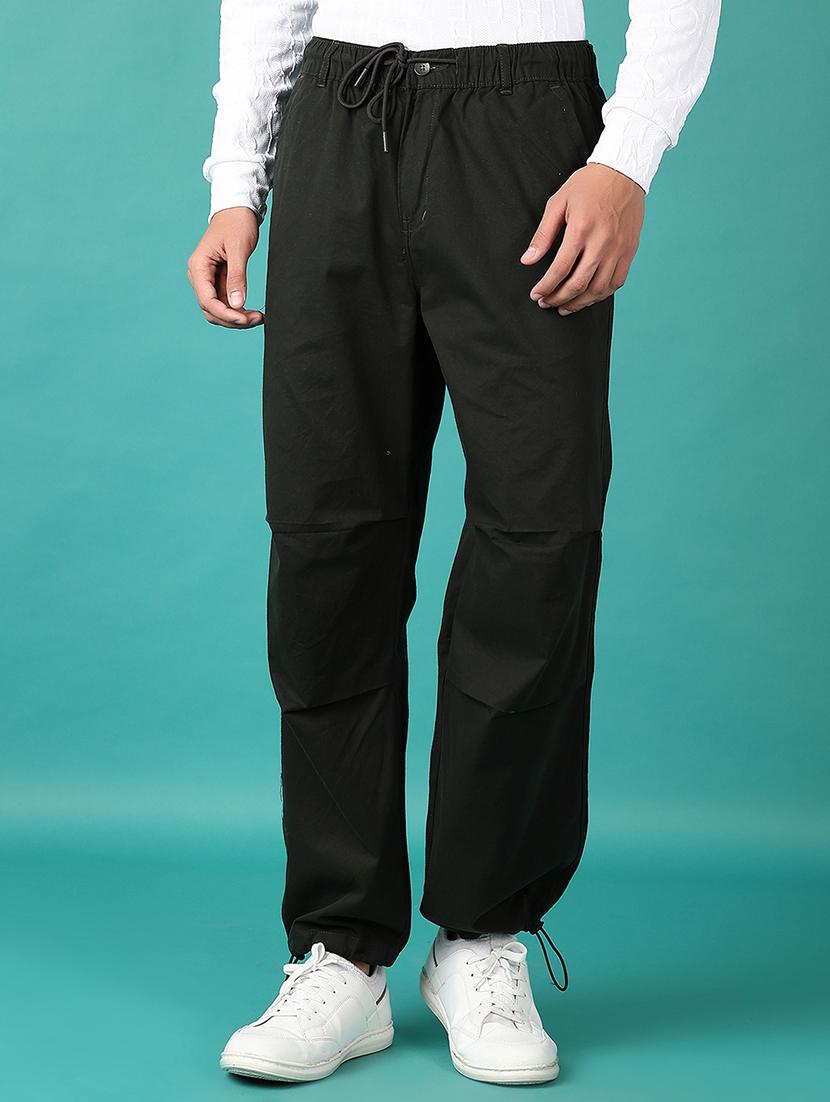 men olive solid joggers - 21580876 - Zoom Image - 0