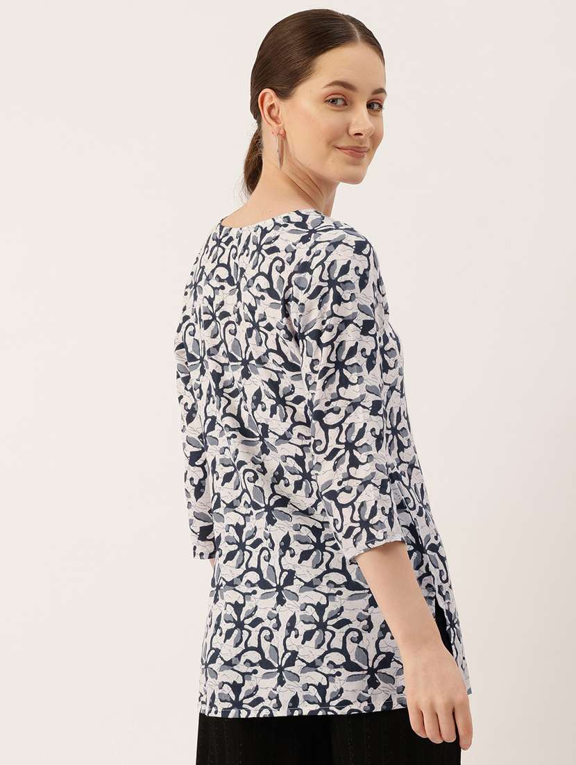 women floral print short kurti - 21581177 -  Standard Image - 2