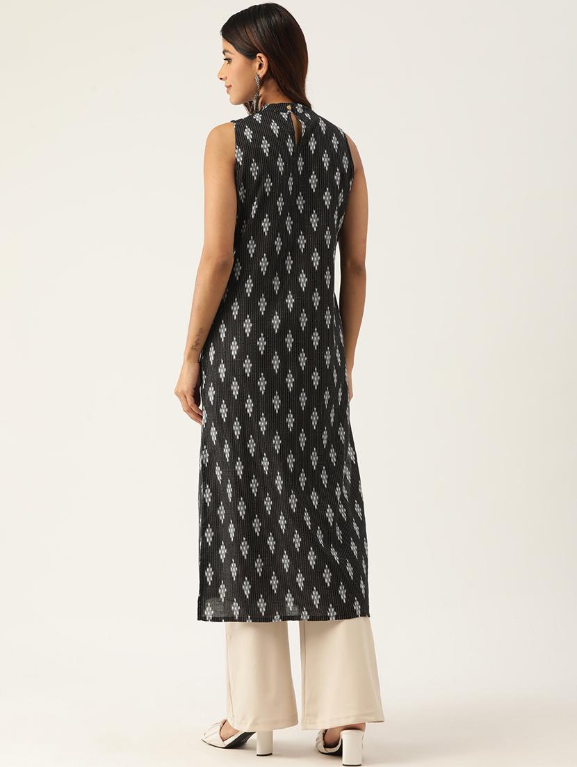 women printed sleeveless straight kurta - 21581264 - Standard Image - 2