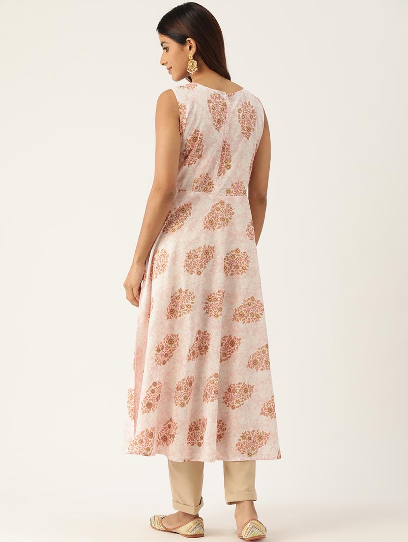 women printed sleeveless a-line kurta - 21581268 - Standard Image - 2