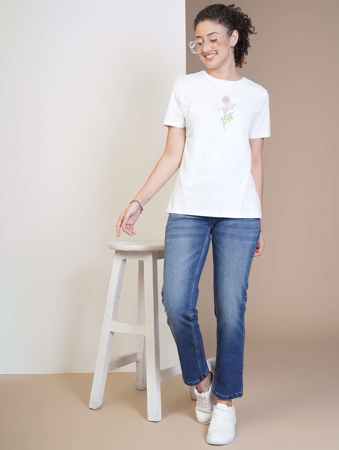 women printed short sleeve regular fit t-shirt - 21582144 -  Standard Image - 2