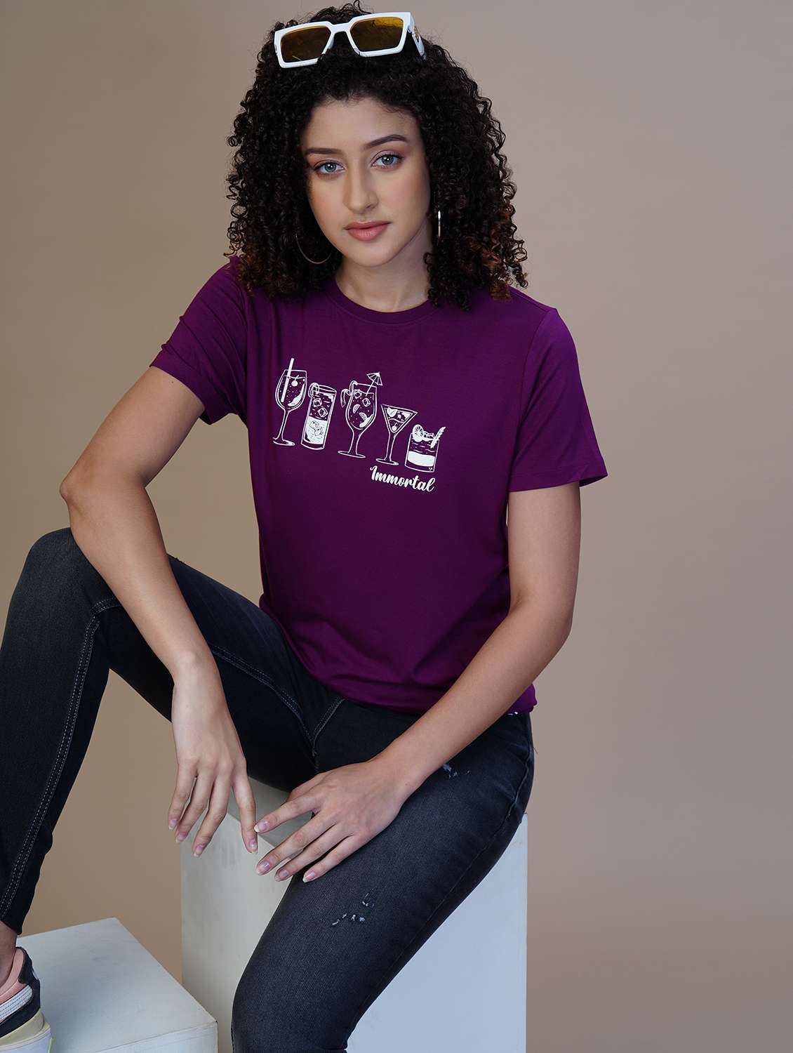 women printed short sleeve regular fit t-shirt - 21582162 -  Standard Image - 2