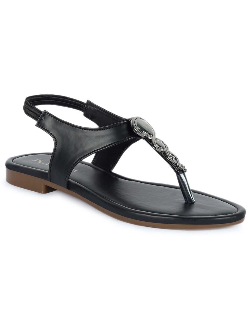 women black back strap sandal - 21582915 -  Zoom Image - 0