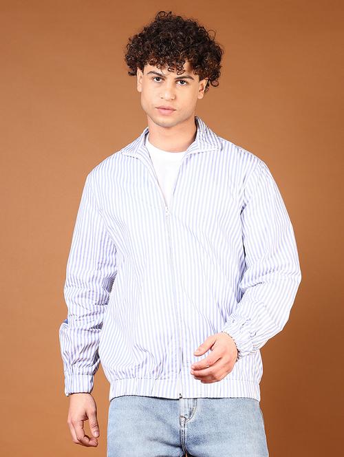 men striped long sleeves casual jacket - 21582988 - Standard Image - 0