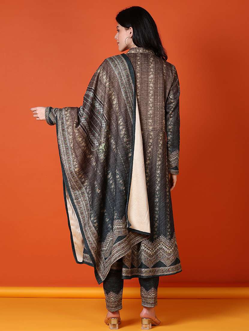 women printed kurta pant set with dupatta - 21582990 -  Standard Image - 2