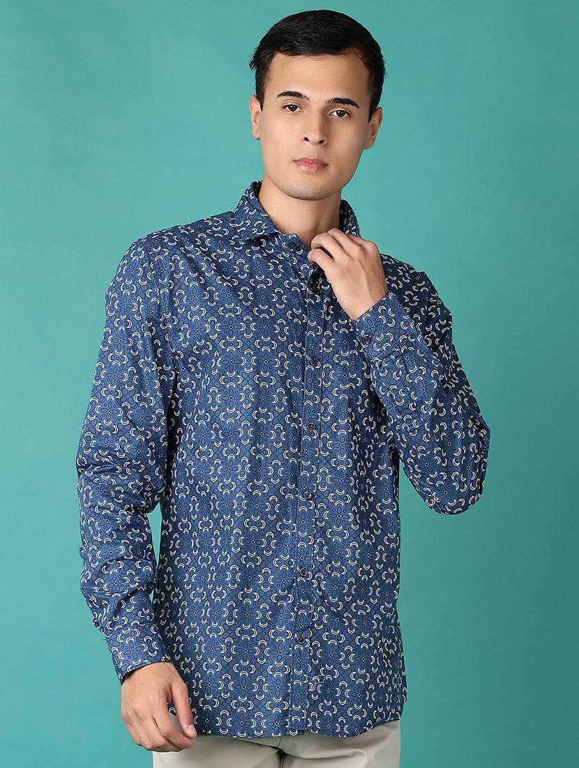 men long sleeves printed casual shirt - 21582991 -  Zoom Image - 0