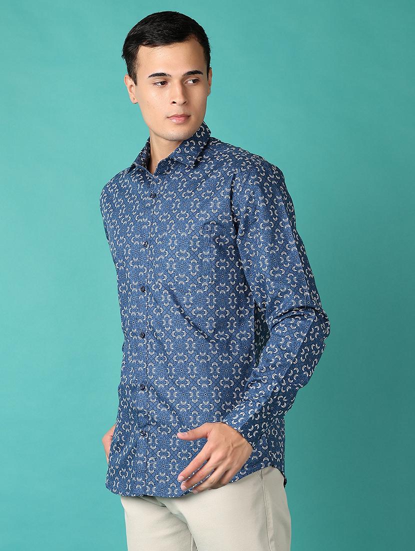 men long sleeves printed casual shirt - 21582991 - Standard Image - 2