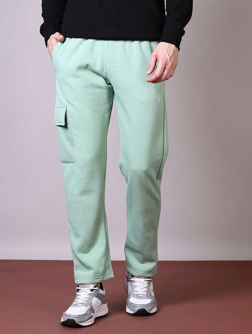men solid full length track pant - 21583120 -  Standard Image - 0