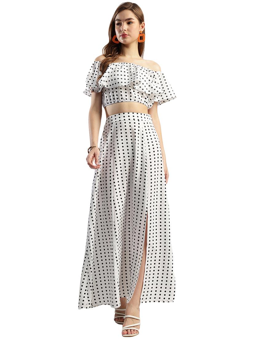 women polka doted top and skirt co-ord set - 21583564 - Zoom Image - 0