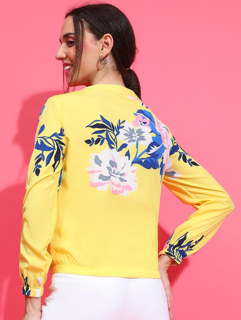 women printed long sleeves jacket - 21584254 - Standard Image - 2