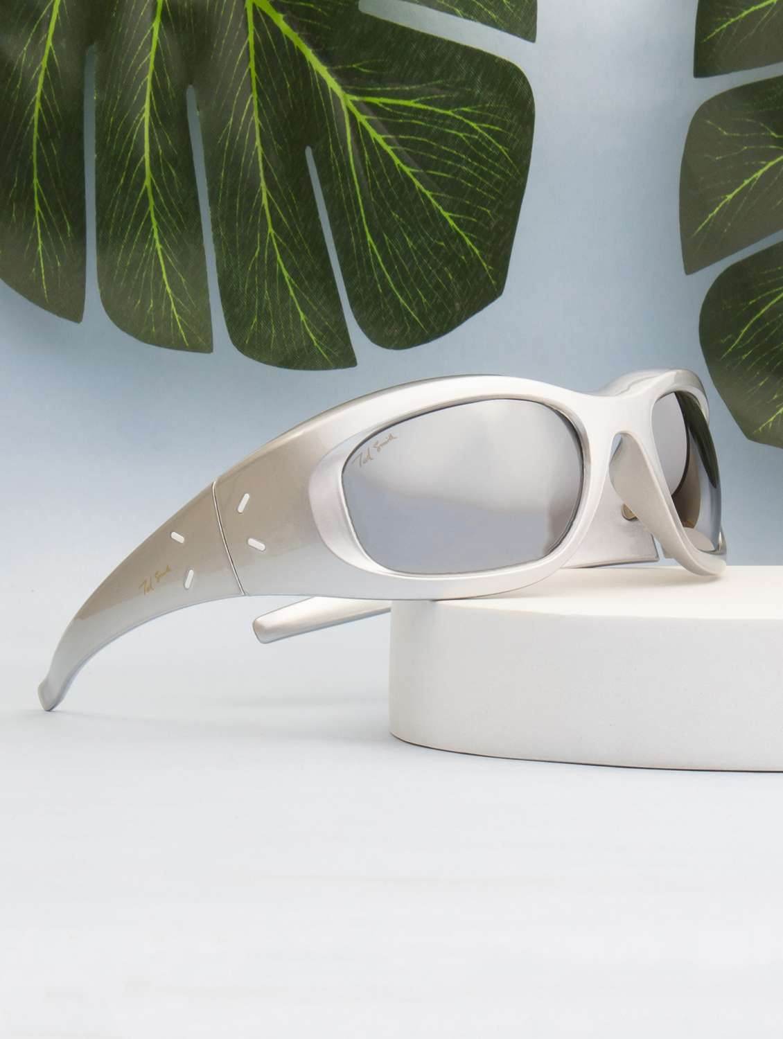 ted smith wrap-around grey sunglasses for men women