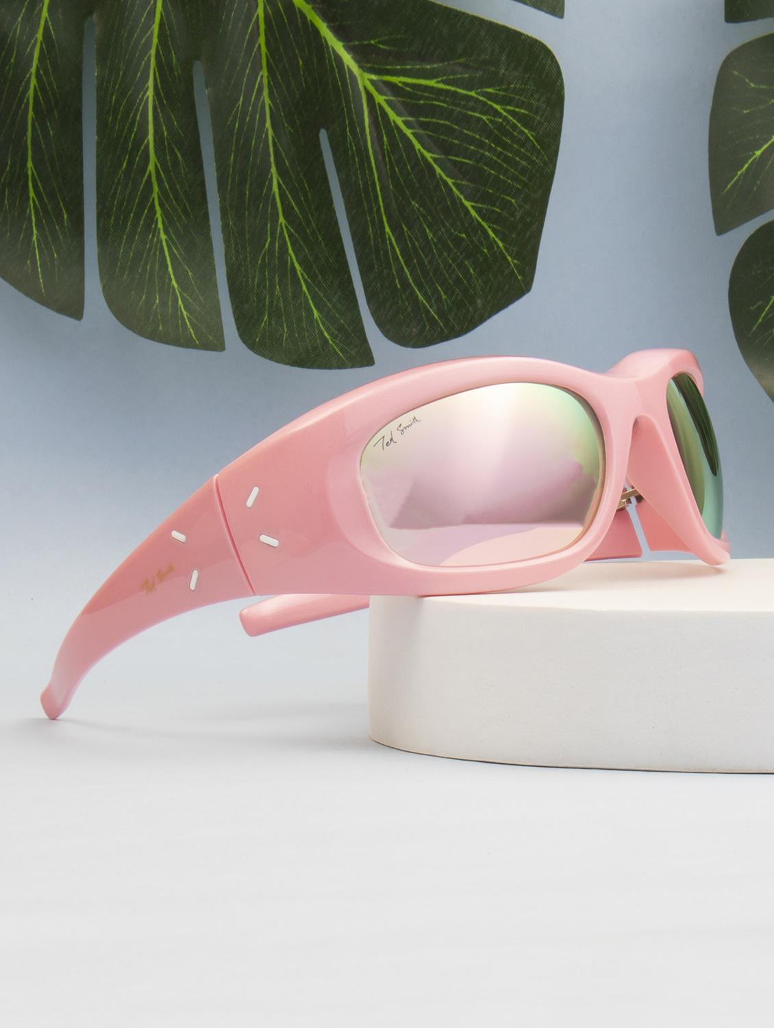 ted smith wrap-around grey sunglasses for men women - 21584827 - Zoom Image - 0