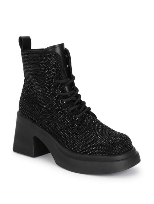 women black sequined ankle boot - 21584844 - Standard Image - 0