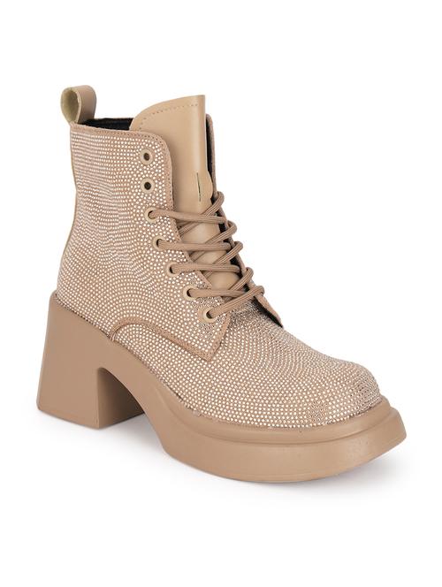 women khaki sequined ankle boot - 21584845 -  Standard Image - 0