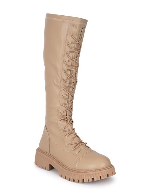 women black solid knee length boot - 21584852 -  Standard Image - 0
