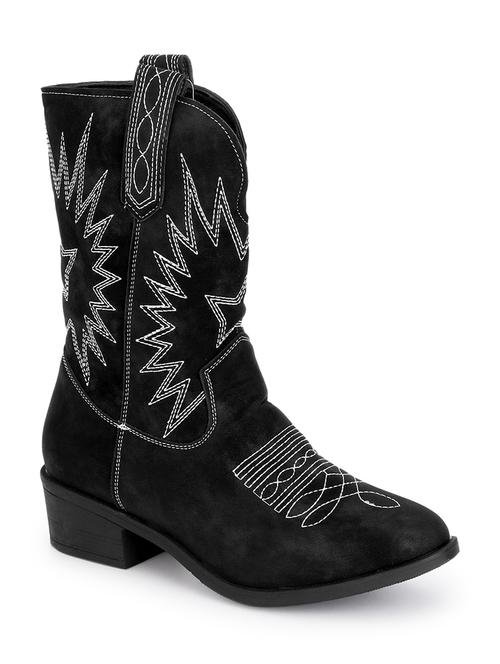 women black embroidered ankle boot - 21584856 - Standard Image - 0