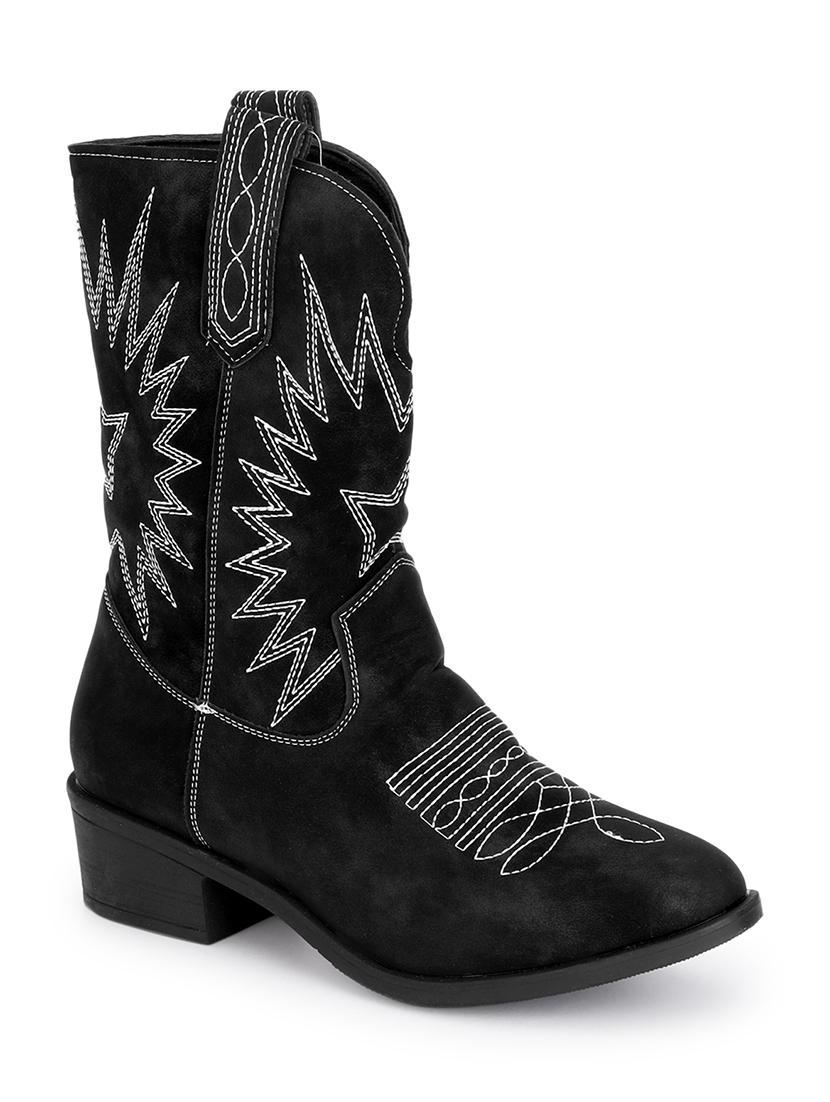 women black embroidered ankle boot - 21584856 - Zoom Image - 0