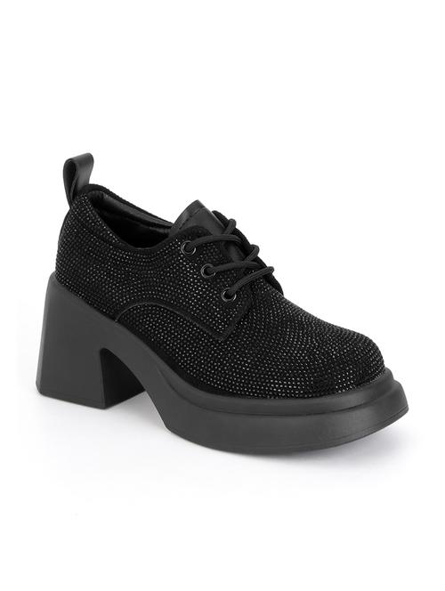 women black lace-up casual shoe - 21584860 -  Standard Image - 0