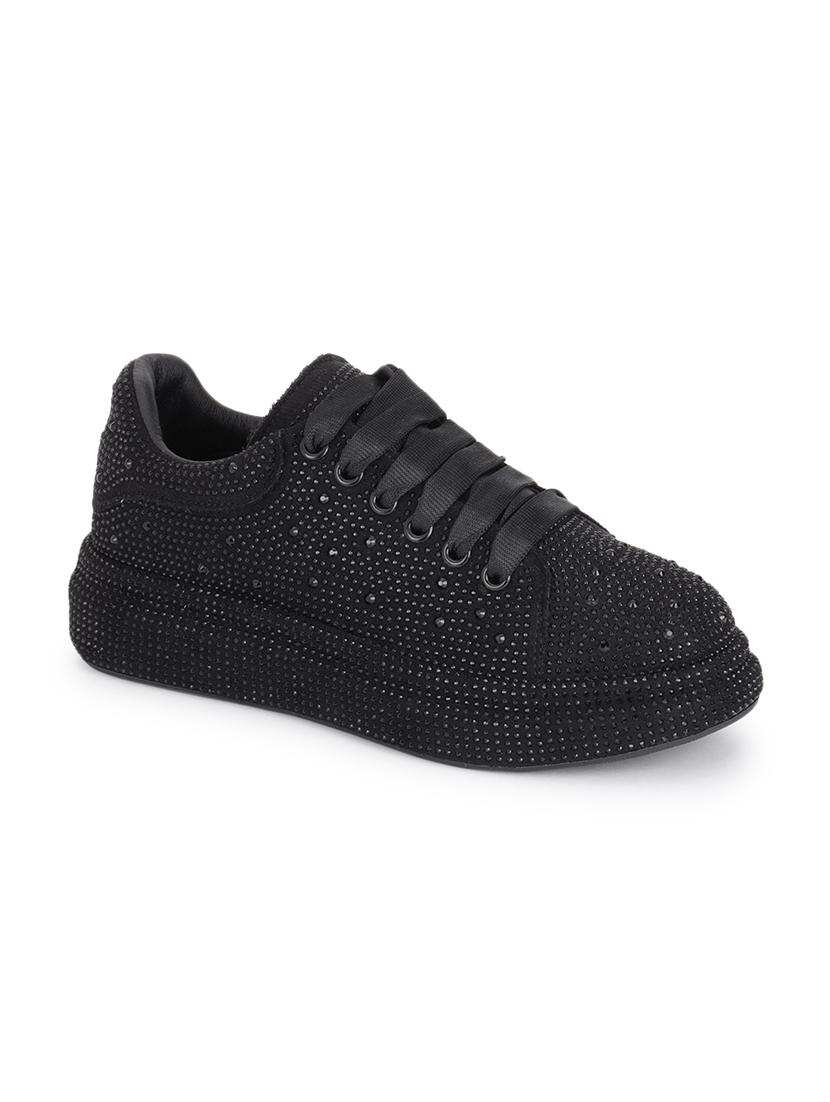 women black lace-up casual shoe - 21584862 - Zoom Image - 0