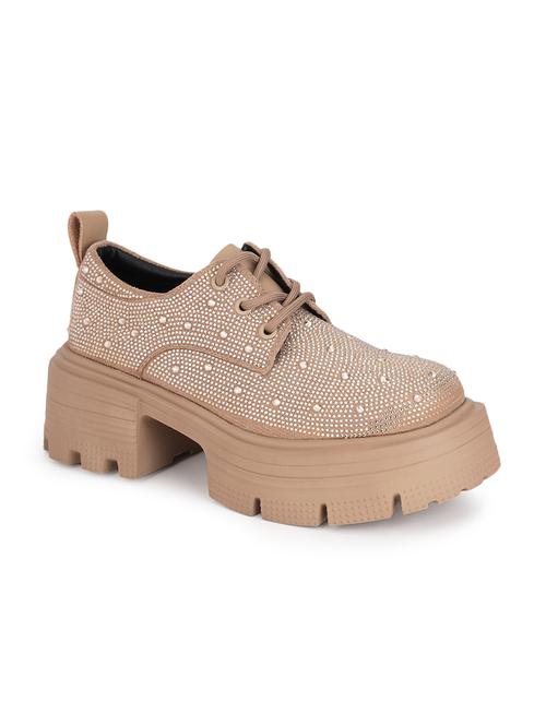 women brown lace-up casual shoe - 21584863 -  Standard Image - 0