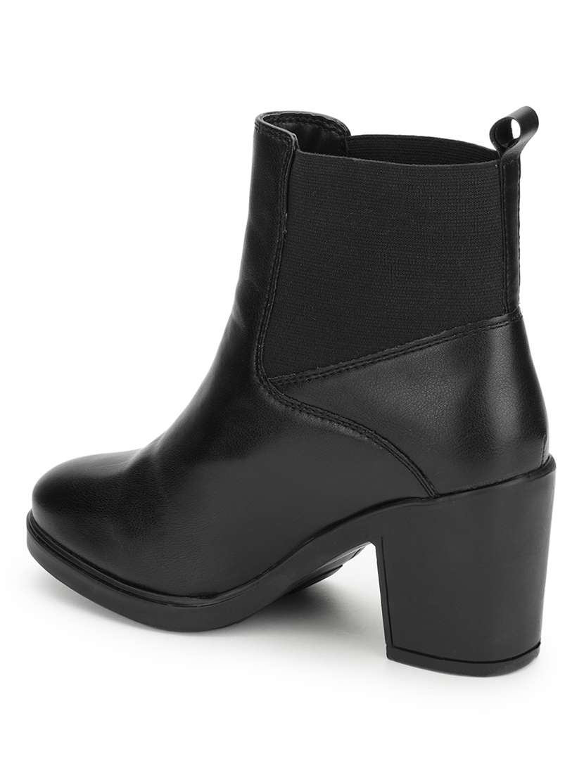 women black solid ankle boot - 21584864 -  Standard Image - 2