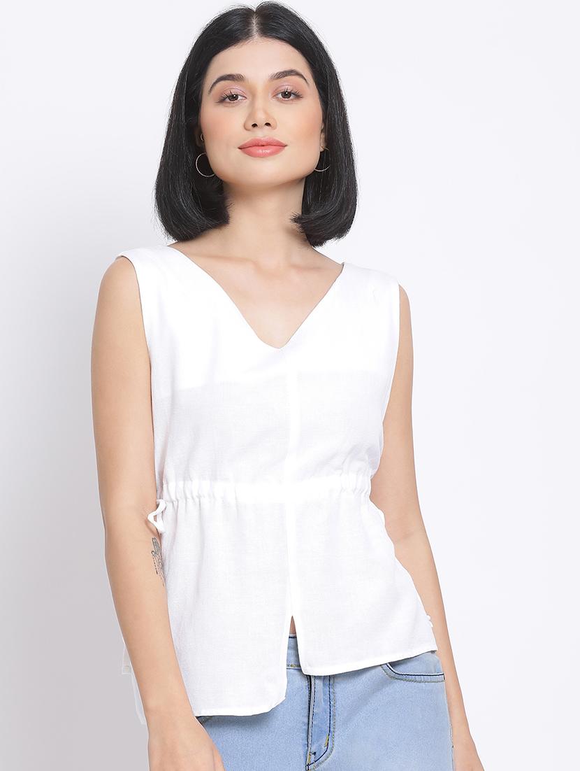 women solid sleeveless top - 21584878 - Standard Image - 2