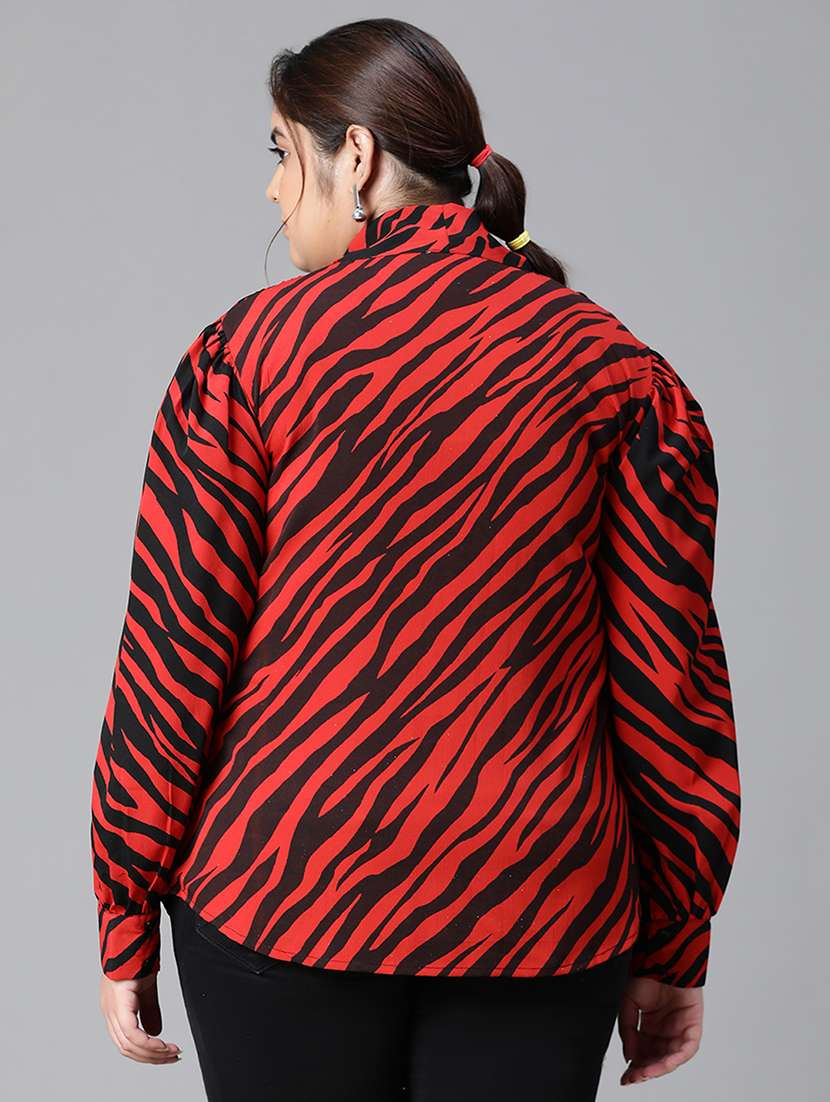 women printed plus size shirt style top - 21584924 - Standard Image - 2