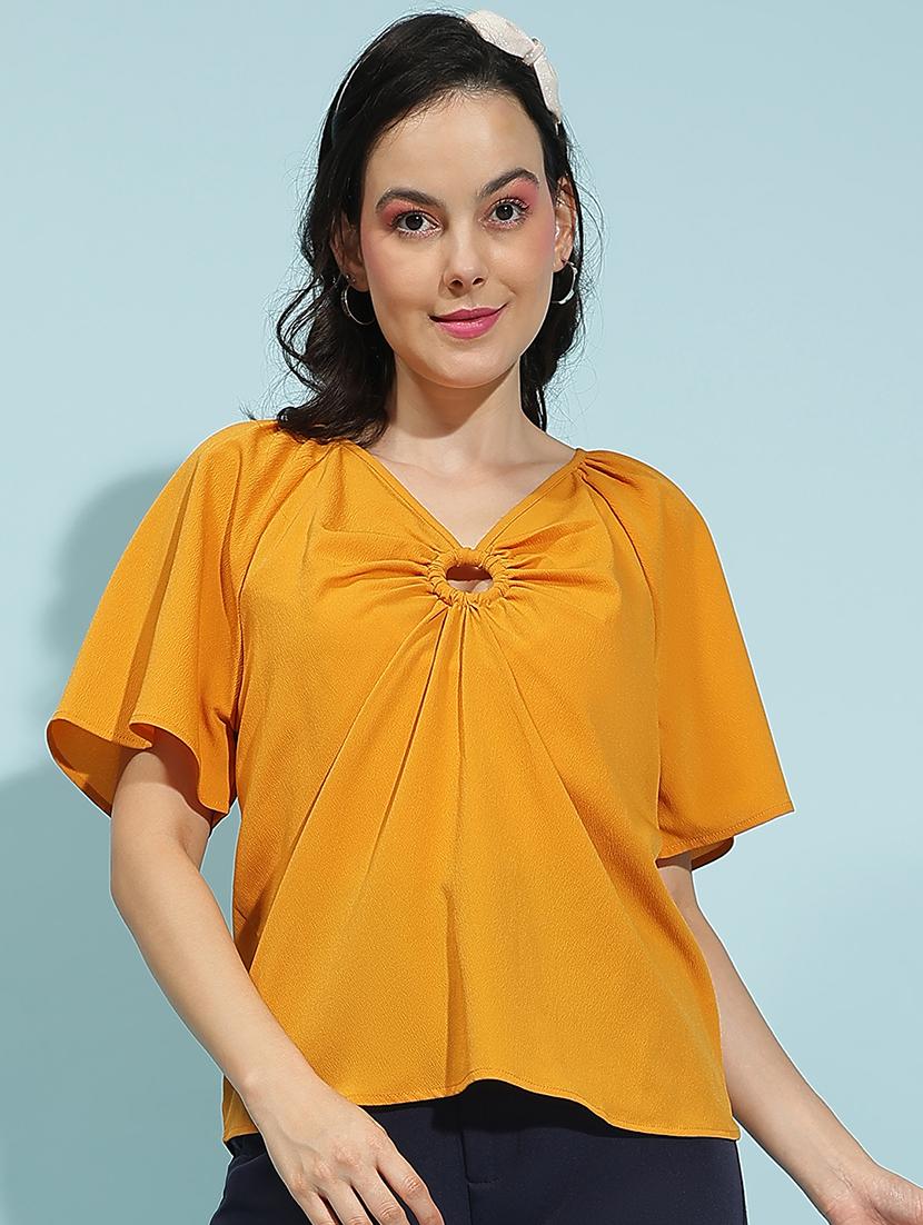 women solid short sleeves top - 21584978 - Zoom Image - 0