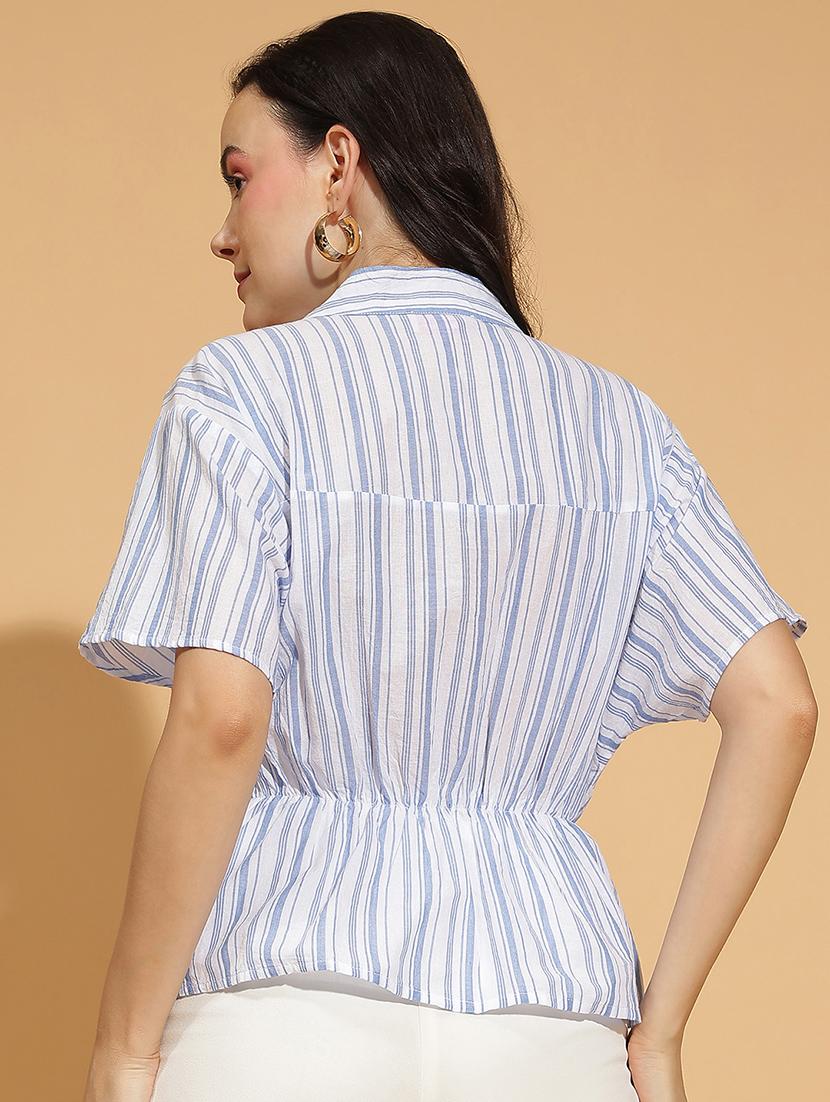 women printed kimono sleeves peplum top - 21584987 - Standard Image - 2