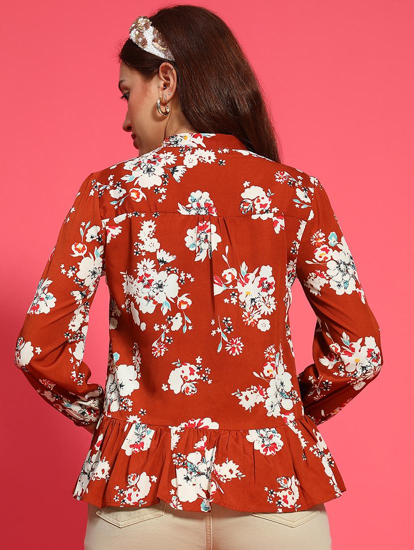 women floral printed three quarter sleeves top - 21585005 - Standard Image - 2