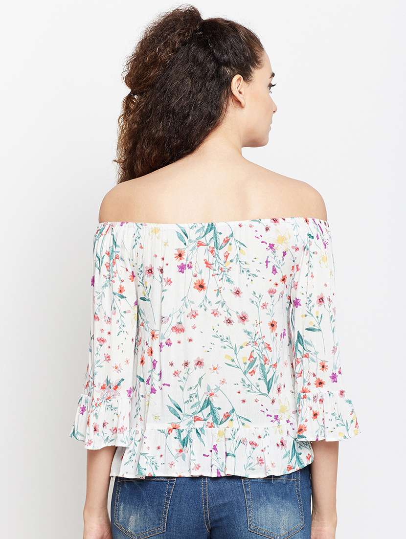 women floral printed off shoulder top - 21585029 - Standard Image - 2