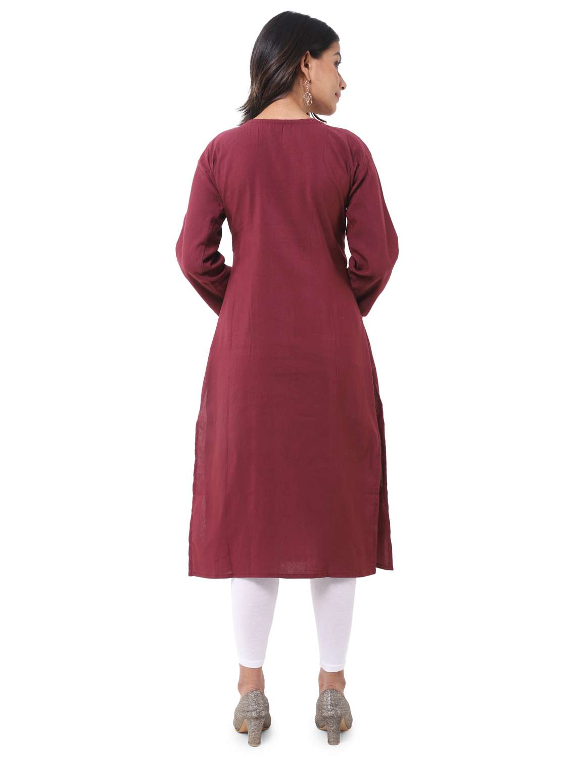 women pack of 2 solid straight kurta - 21585057 -  Standard Image - 7