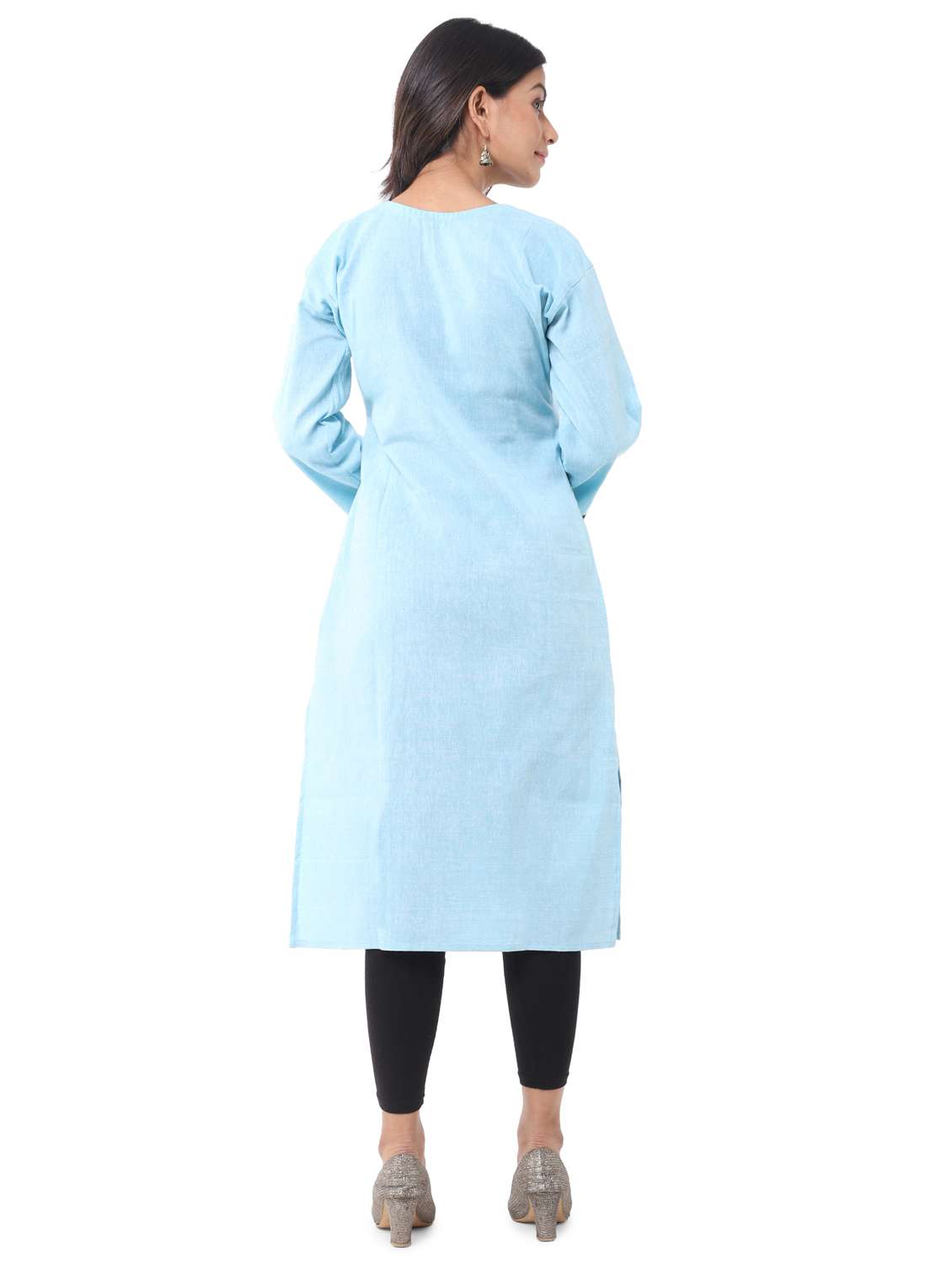 women pack of 2 solid straight kurta - 21585068 -  Standard Image - 7
