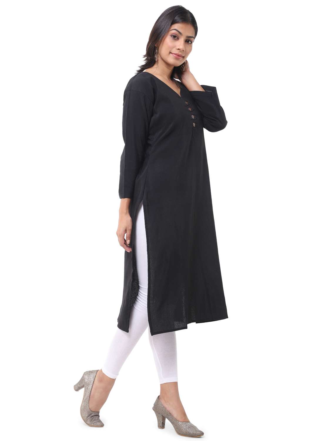 women pack of 2 solid straight kurta - 21585079 -  Standard Image - 2